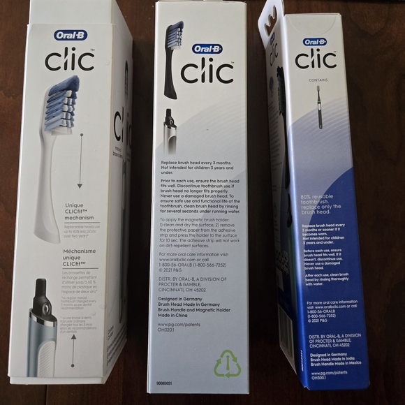 NEW 3 Oral-B Clic Toothbrushes & 4 Toothpastes - Picture 5 of 9